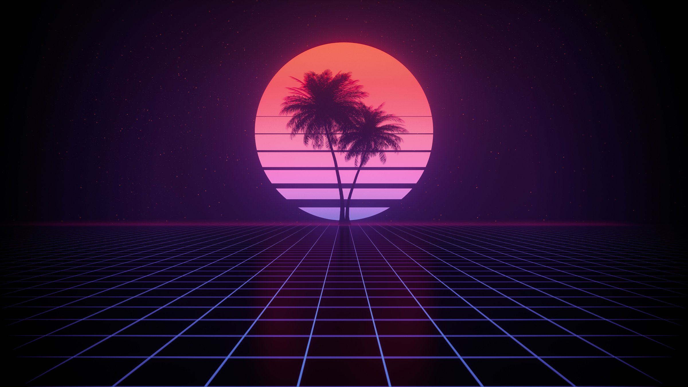 Synthwave Retrowave Styled Background